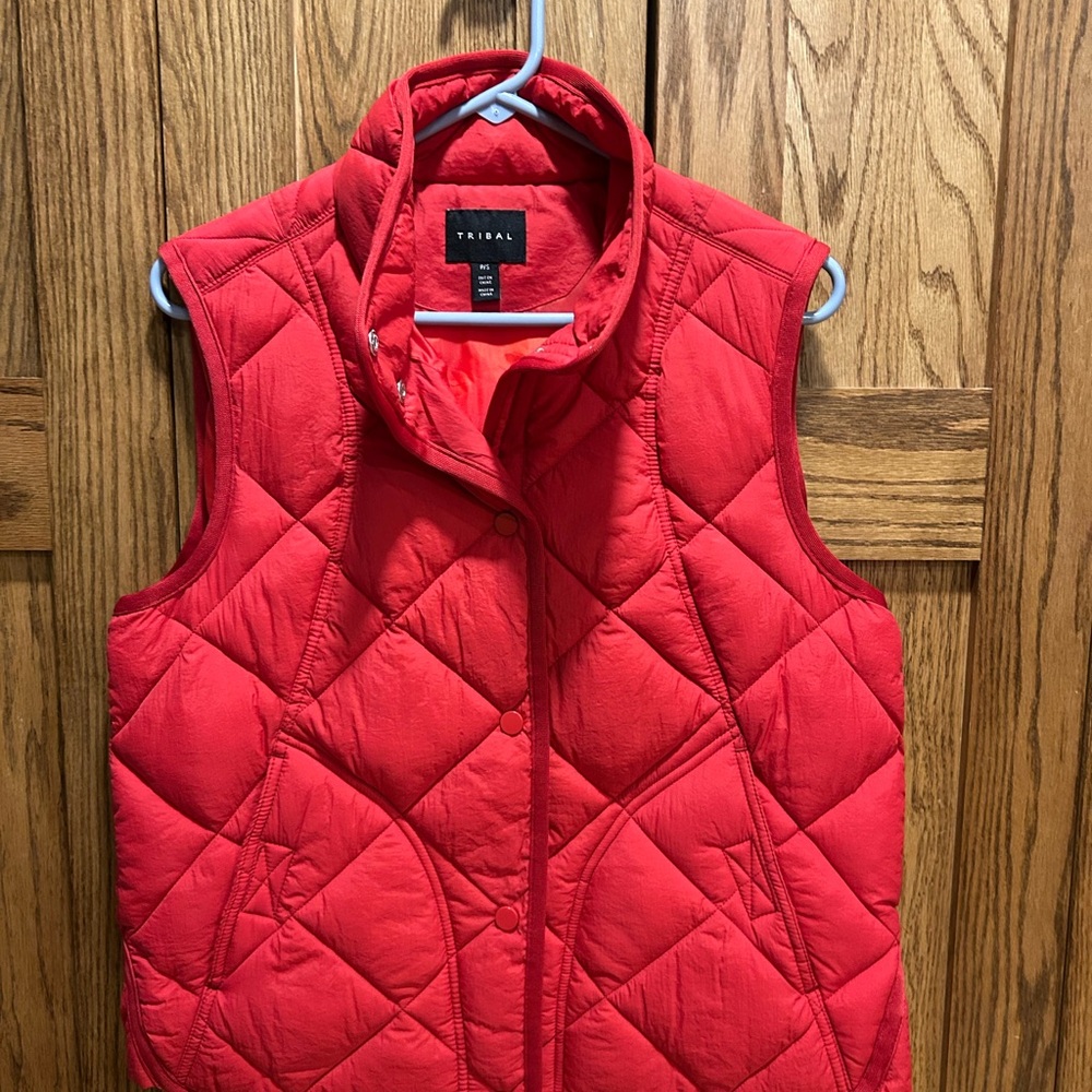 Tribal Vibrant Red Quilted Vest